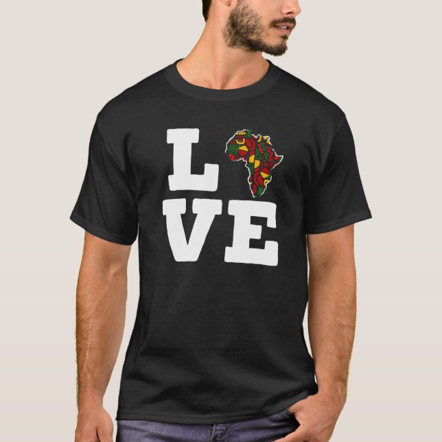 Camiseta Black Love Afrocentric Black History Month Black P (Anverso)