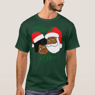 Camiseta Black Love Black Santa Mrs Claus