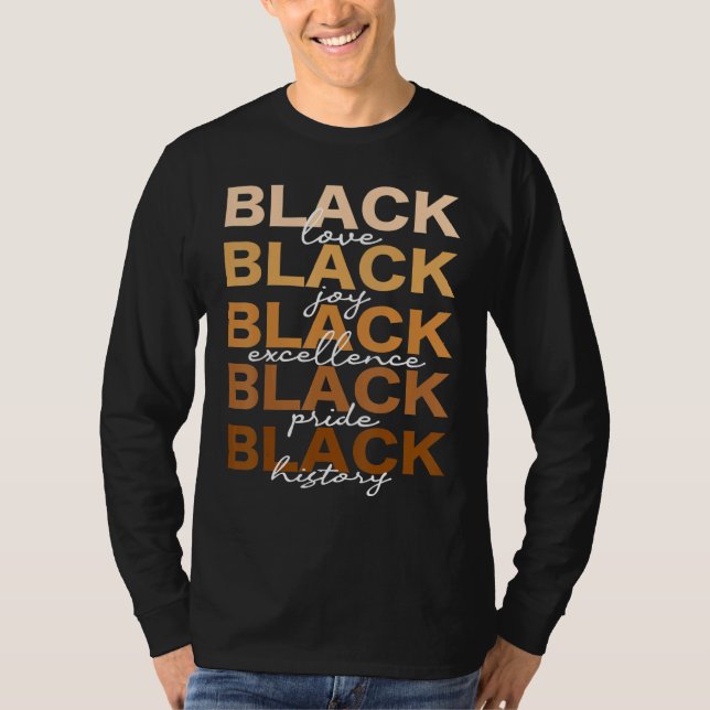 Camiseta Black Love Joy Excellence History Black Hist (Anverso)