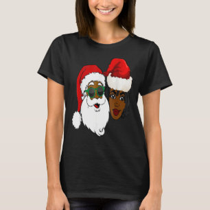 Camiseta Black Loving Santa Claus y la Sra. Claus Ethnic Ch