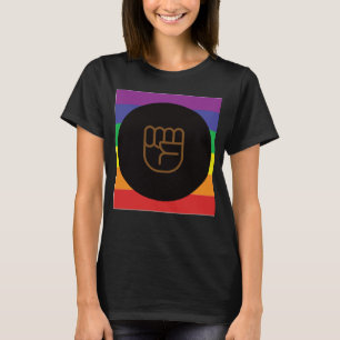 Camiseta Black LQBTQIA+ El amor gana el arcoiris gana resis