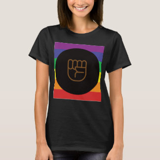Camiseta Black LQBTQIA+ El amor gana el arcoiris gana resis