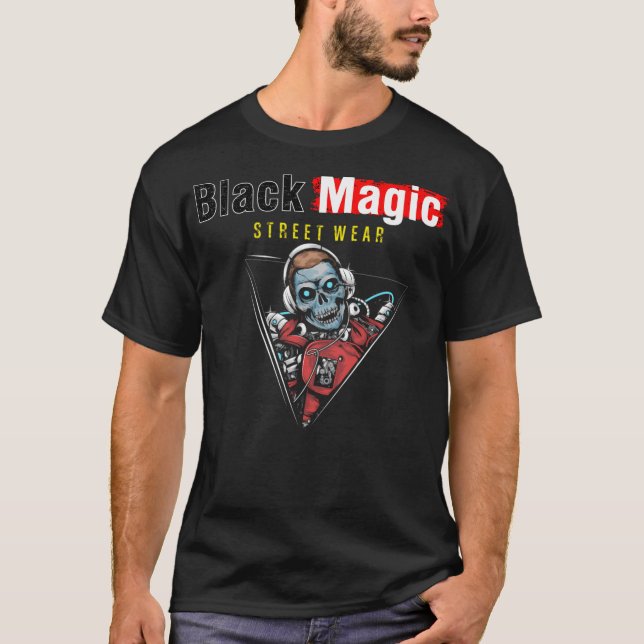 Camiseta Black Magic Street usa sui Zombie Astronauta Space (Anverso)