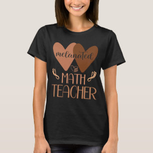 Camiseta Black Math Teacher College - Afecto por las mujere