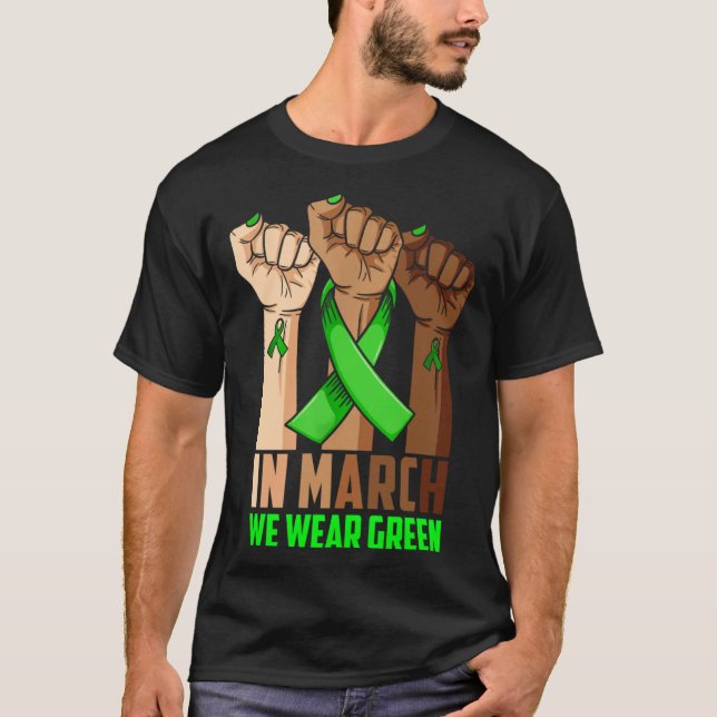 Camiseta Black Melanin We Wear Green Cerebral Palsy CP Awar (Anverso)