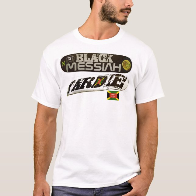 Camiseta BLACK MESSIAH YARDIE SKATEBOARD (Anverso)