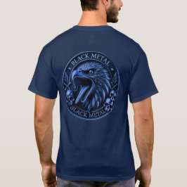 Camiseta Black-Metal Medaille - 3 Totenschädel mit Adler