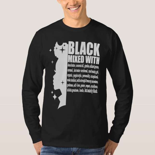 Camiseta Black Mixed With Black History Month African Ameri (Anverso)