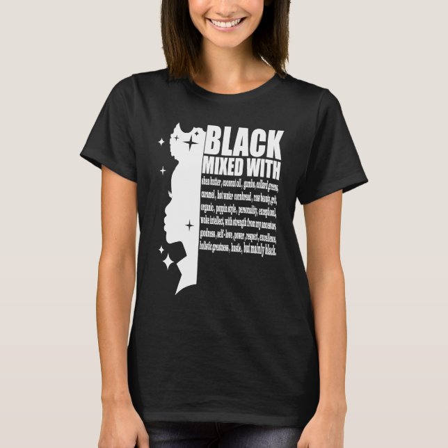 Camiseta Black Mixed With Black History Month African Ameri (Anverso)