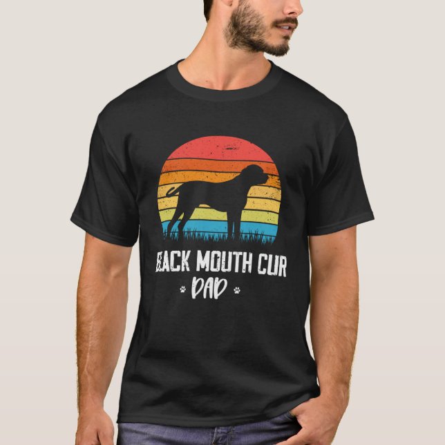 Camiseta Black Mouth Cur Dad Retro Vintage (Anverso)