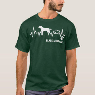 Camiseta Black Mouth Cur Dog Hearbeat