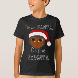 Camiseta Black mrs claus santa define familia negra travies