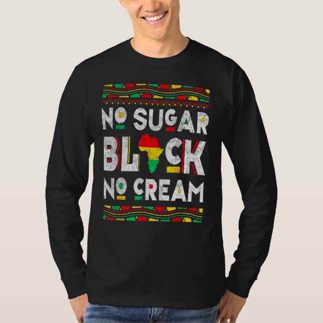 Camiseta Black No Sugar Cream  Coffee Proud Black History M (Anverso)