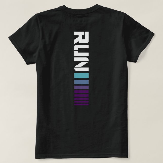 Camiseta Black Ombré Run Active Sports (Reverso del diseño)