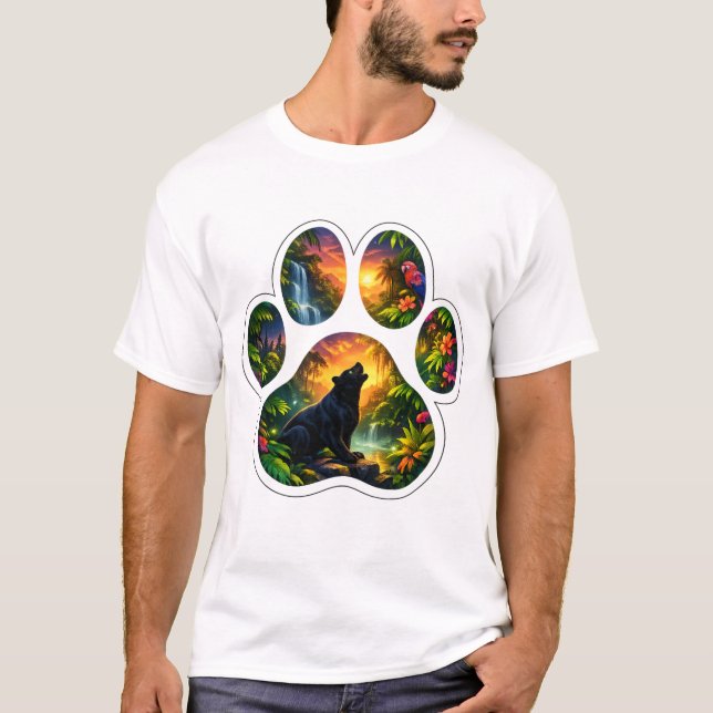 Camiseta Black Panther Jungle Paw Design (Anverso)