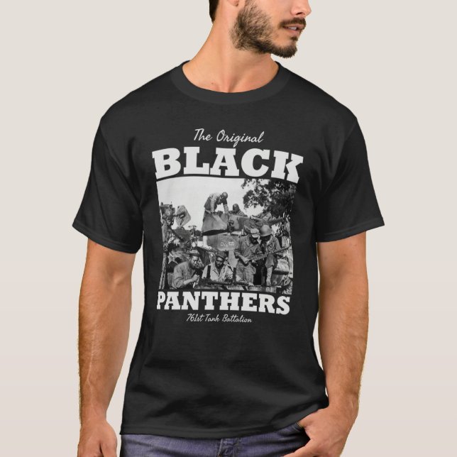 Camiseta Black Panthers 761st Tank Battalion WW2 Tank Squad (Anverso)