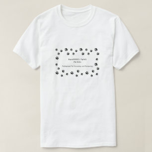 Camiseta Black Paw Prints Professional Pet Salon