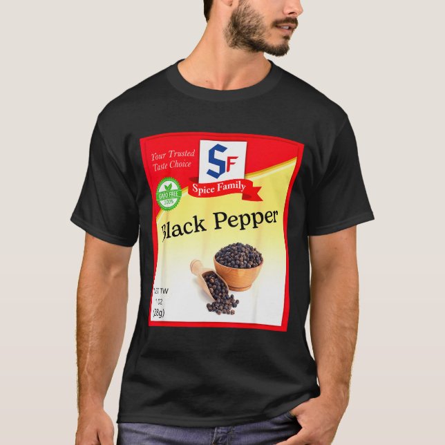 Camiseta Black Pepper Condiment Costume Holiday Sce Group C (Anverso)