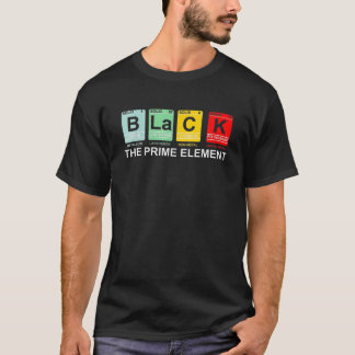 Camiseta Black Periodic Table The Prime Element Black Histo
