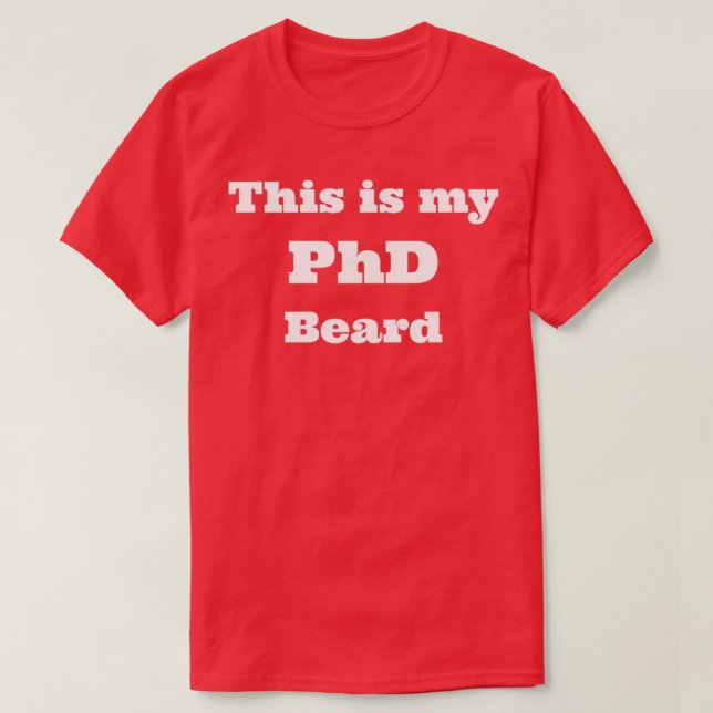 Camiseta Black PHD Beard 1 (Diseño del anverso)