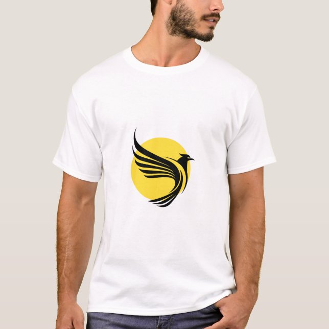 Camiseta Black Phoenix Graphic Men’s T-Shirt with Sun Desig (Anverso)