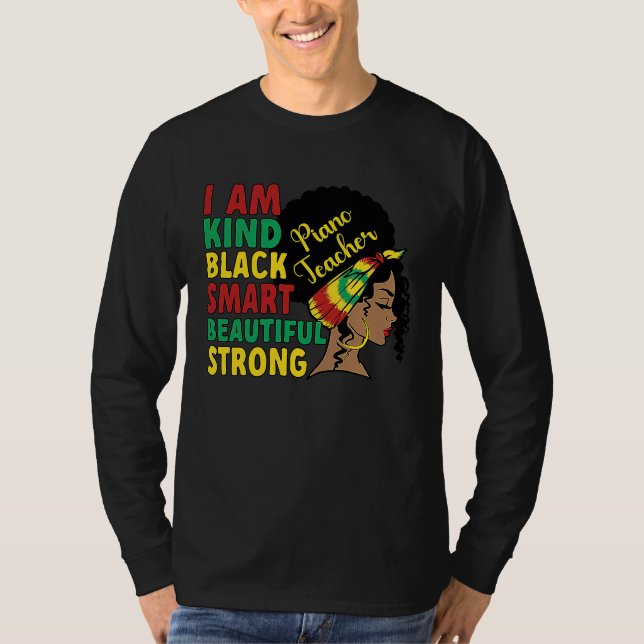 Camiseta Black Piano Teacher African American Piano Teachin (Anverso)