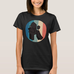 Camiseta Black Poodle Dog Vintage Retro Angustiado