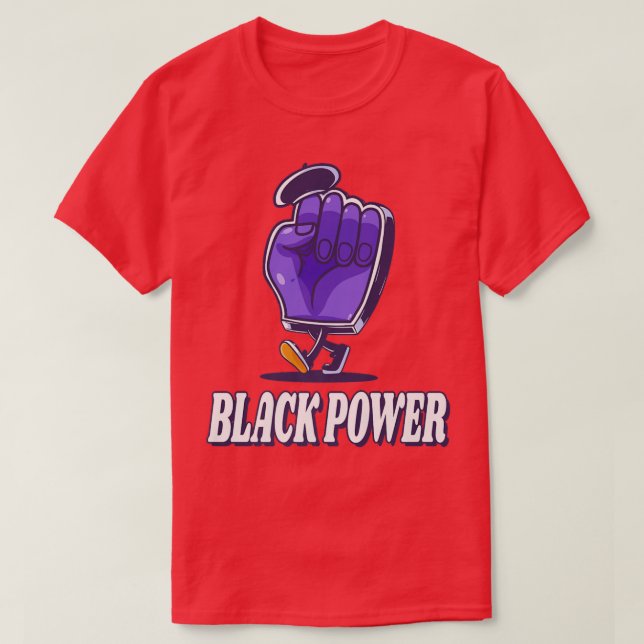 Camiseta Black Power Panther Party Oakland 1966 Cartoon Fis (Diseño del anverso)