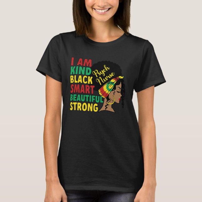 Camiseta Black Psych Nurse African American Psychiatric Nur (Anverso)