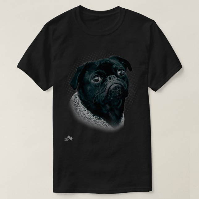 Camiseta Black Pug Cute Pug Regalo Mezcla de Pug (Diseño del anverso)