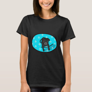 Camiseta Black Pug en Blue Inner Tube Classic T-Shirt 818