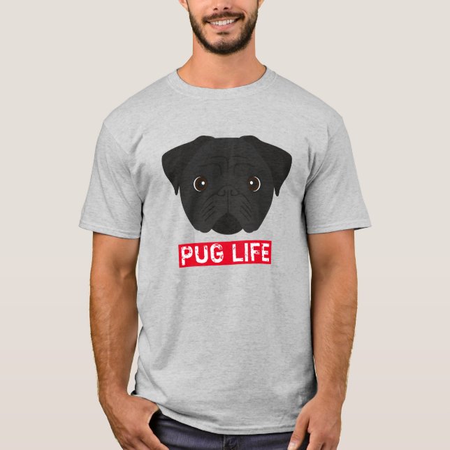 Camiseta Black Pug Life (Anverso)