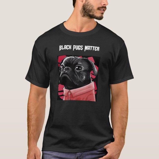 Camiseta Black Pugs Matter93 (Anverso)