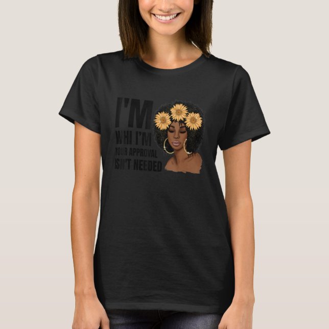 Camiseta Black Queen Afro Lady African American Ladies Curl (Anverso)