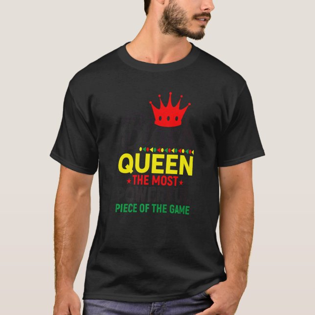 Camiseta Black Queen Chess Gaming Cita Gamer Pun Textos (Anverso)
