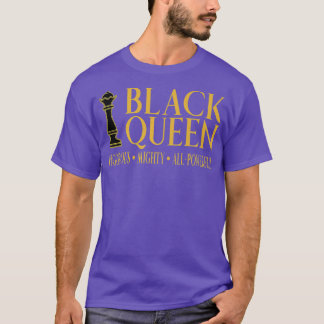 Camiseta Black Queen Chess Piece Gold American