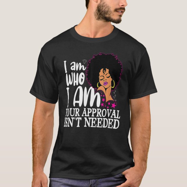 Camiseta Black Queen Curly Natural Afro-American Wo (Anverso)