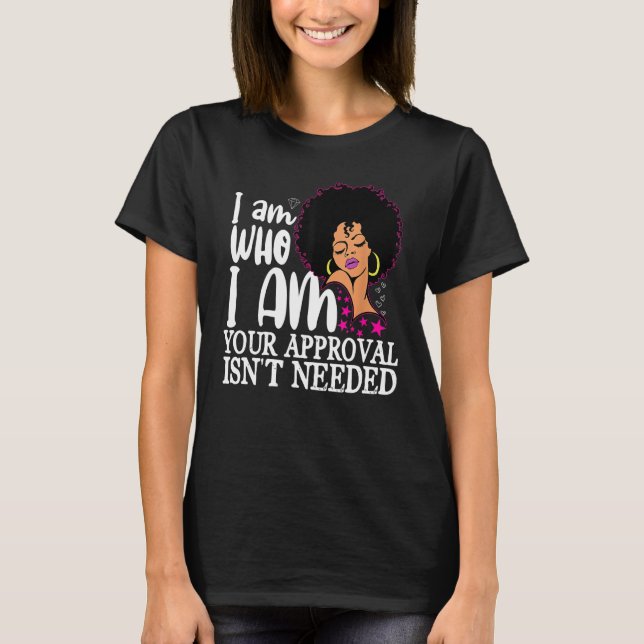 Camiseta Black Queen Curly Natural Afro-American Wo (Anverso)