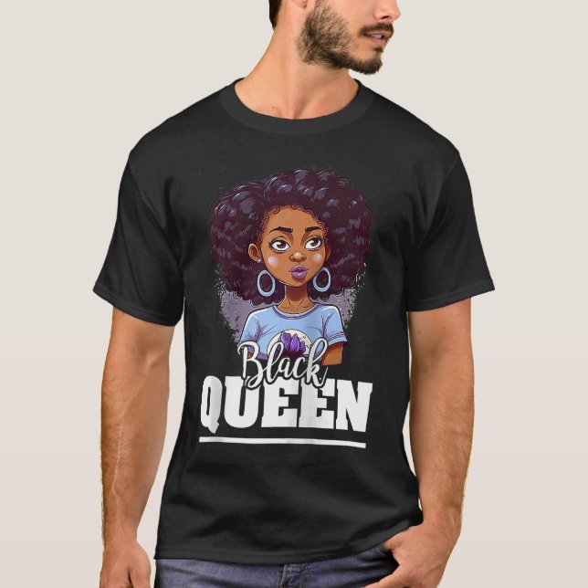 Camiseta Black Queen For Proud African American Black Histo (Anverso)