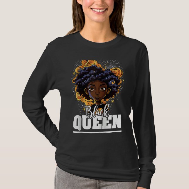 Camiseta Black Queen For Proud African American Black Histo (Anverso)
