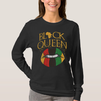 Camiseta Black Queen Melanin Lips Africa Pride History BLM 