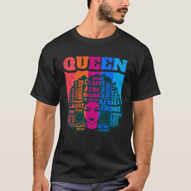 Camiseta Black Queen Melanin Magic Sista Woman Queens Brown (Anverso)