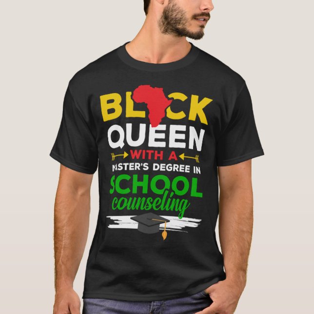 Camiseta Black Queen MSW Social Work Successful Masters Gra (Anverso)