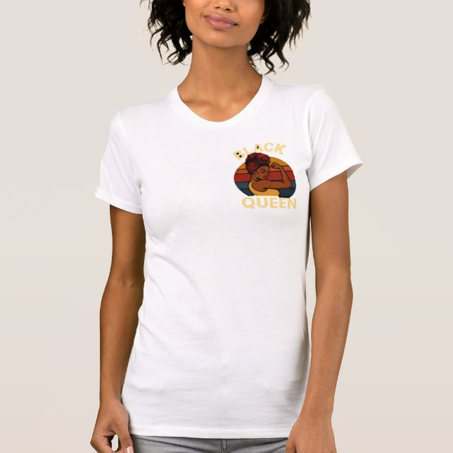 Camiseta Black queen regal roots (Anverso)