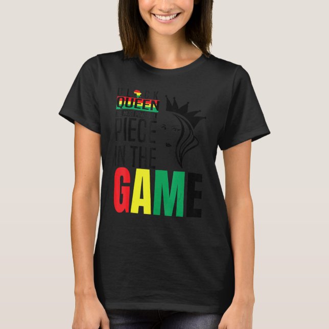 Camiseta Black Queen The Most Powerful Piece The Game Black (Anverso)
