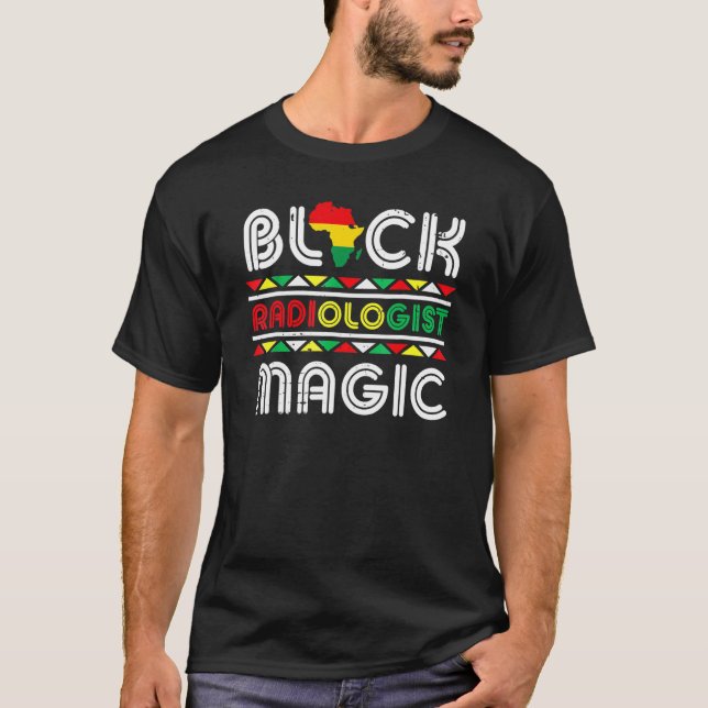 Camiseta Black Radiological Magic African Pride Historiador (Anverso)
