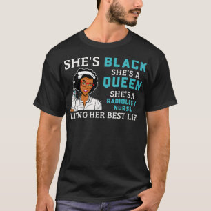 Camiseta Black Radiology Nurse Proud Afro Queen Women 