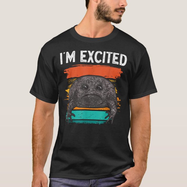 Camiseta Black Rain Frog I'm Excited Black Desert Rain Frog (Anverso)