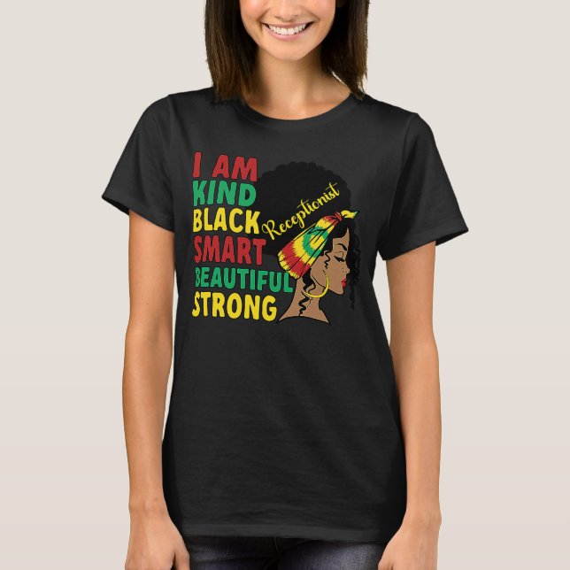Camiseta Black Receptionist African American Reception (Anverso)