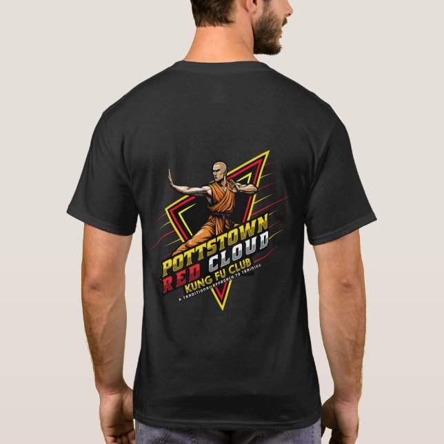 Camiseta Black Red Cloud Kung Fu Club T-Shirt (Reverso)